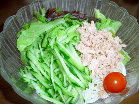 ランチにいかが♪我が家の“ツナサラダそうめん”